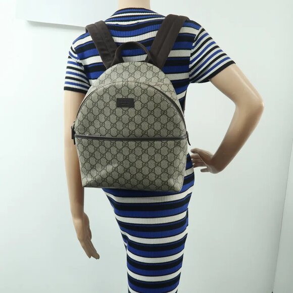 GUCCI Brown Canvas Backpack 882-011225 - Picture 12 of 12